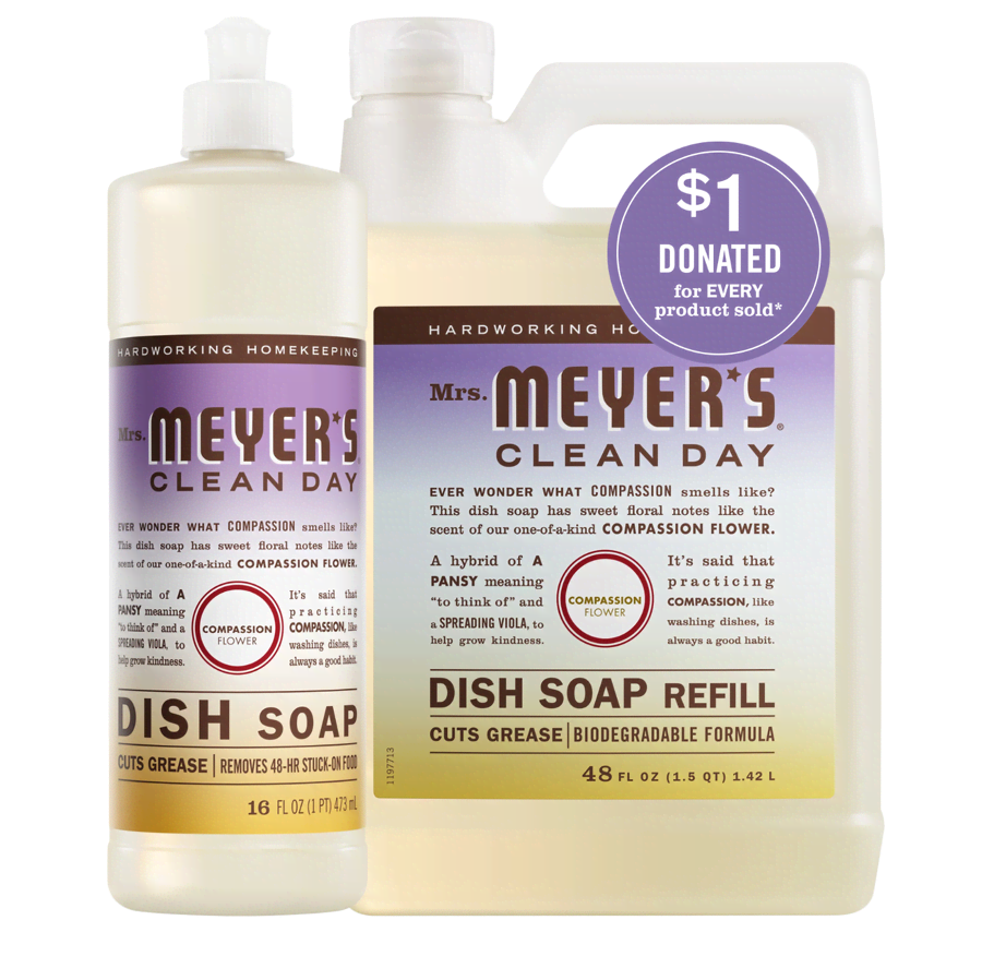 26d1cb62-f25c-58f3-979e-0cb3e7c8c41b.png Compassion Flower Dish Soap & Refill Set - Image 1