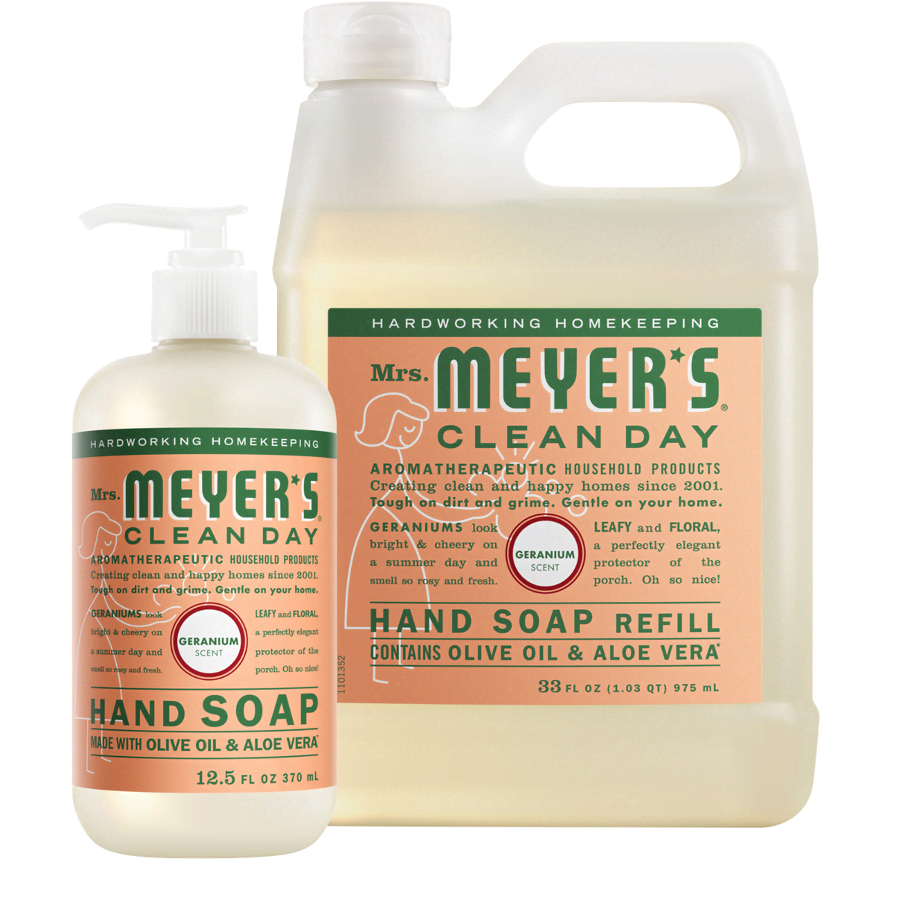 f9f34eb6-a914-5a02-85fb-e0e8fbea5506.png Geranium Liquid Hand Soap & Refill Set - Image 1